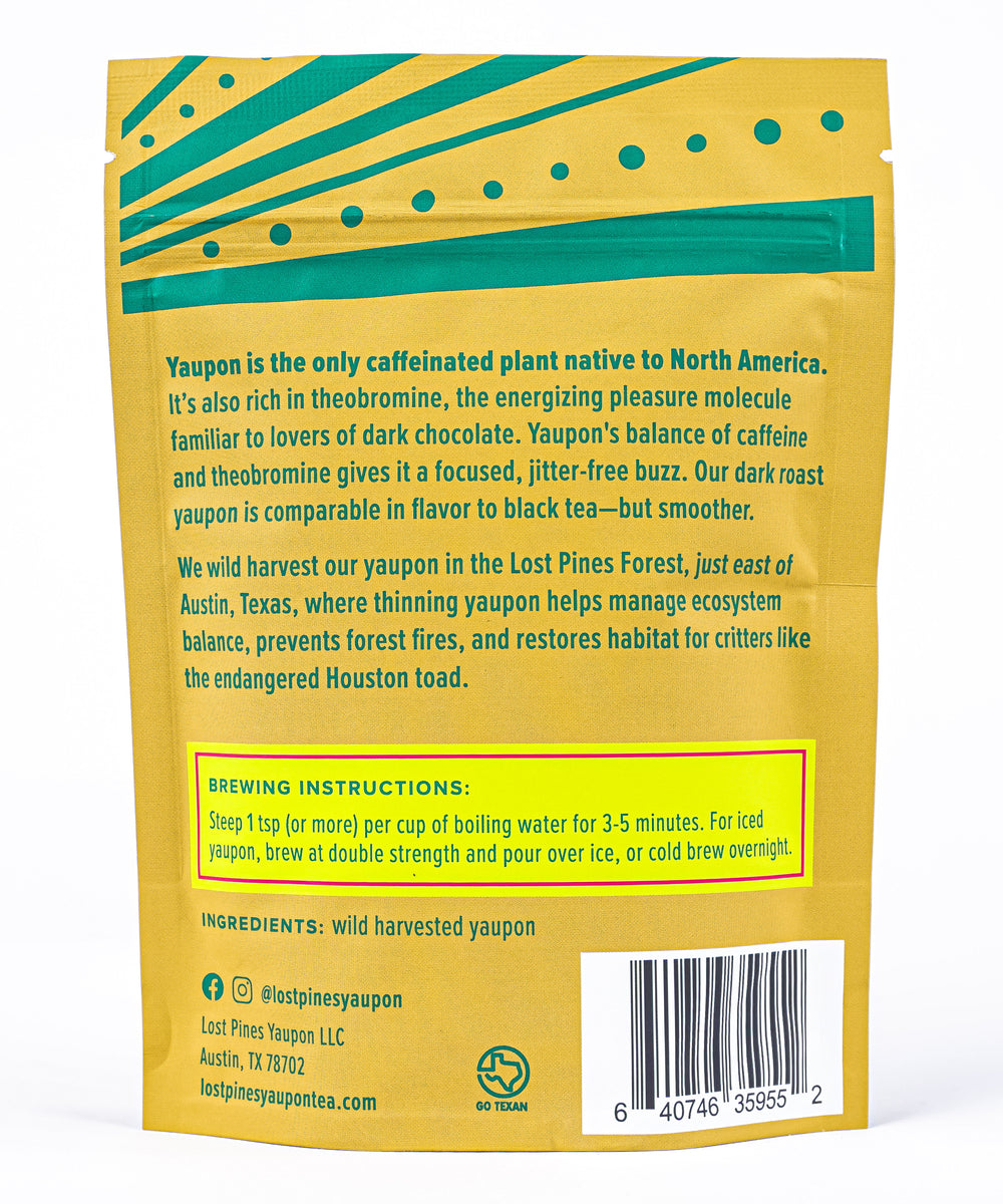Yaupon Tea - Dark Roast - Tea Bags – Lost Pines Yaupon Tea