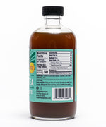 Nutrient Panel on bottle of Lost Pines Yaupon Mint Lemon yaupon tea concentrate.