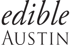 Edible Austin logo. Black type on white background.